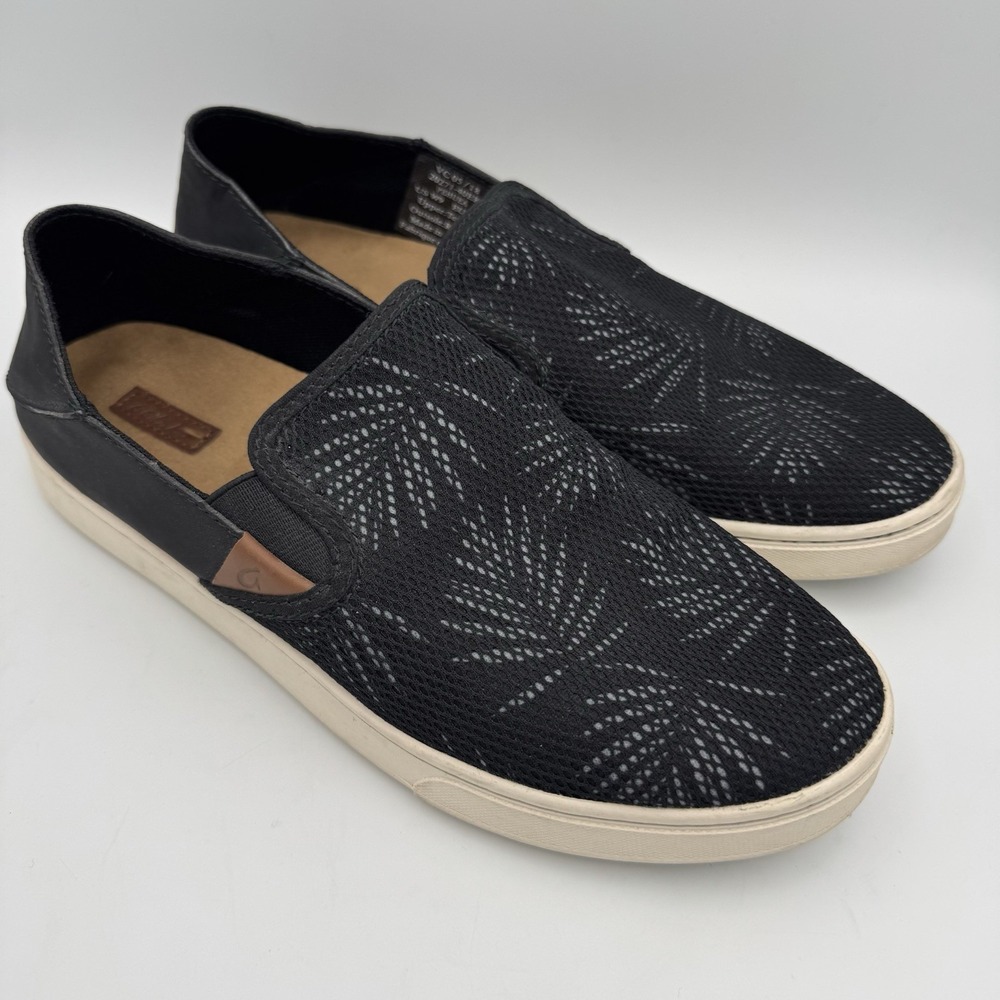 Black OluKai PalmPehuea Comfort Shoes Women's Size 9 Slip On VC05/18 Sneakers